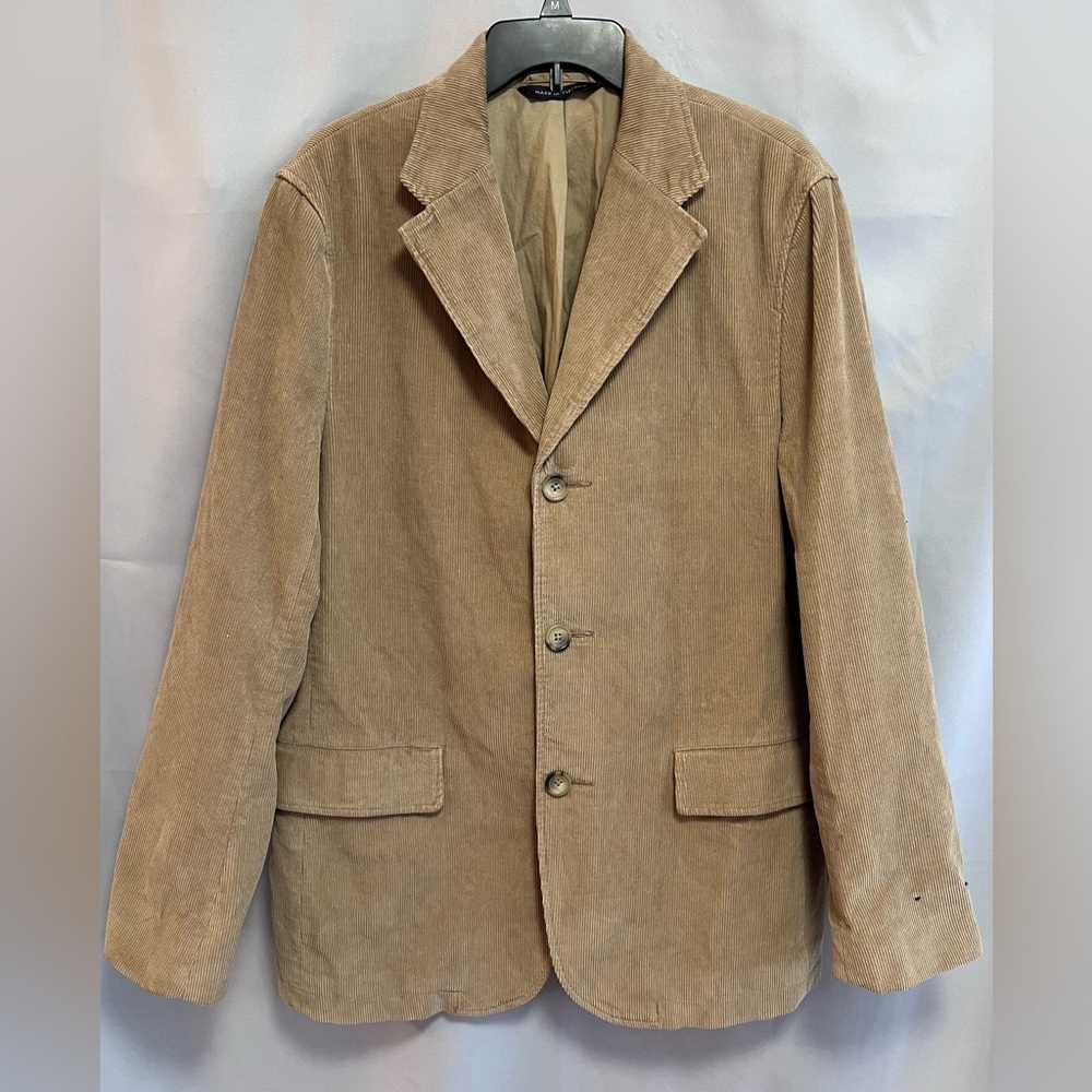 Vintage Banana Republic‎ Mens Tan Brown Corduroy 3 Button Sport Blazer Jacket 44